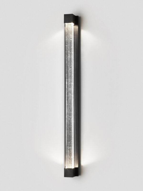 Fini Wall Sconce - Black Electroplate, Clear