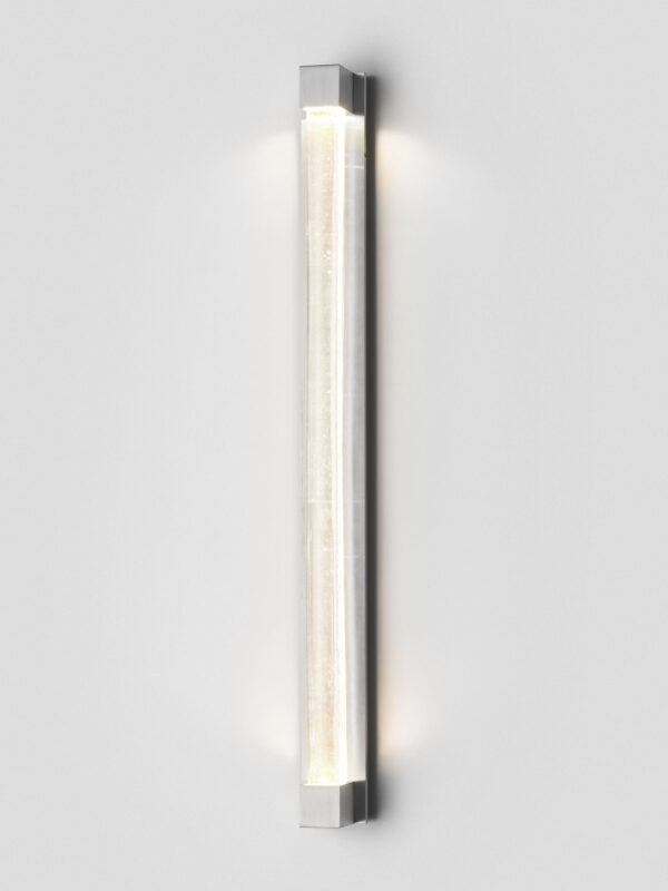 Fini Wall Sconce - Satin Nickel, Clear