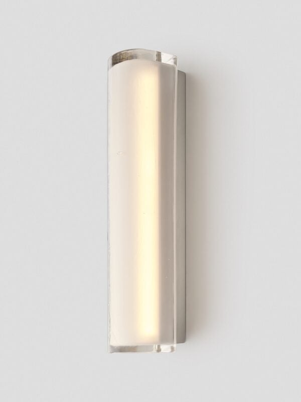 12:40 Exterior - Satin Nickel, Cast Glass