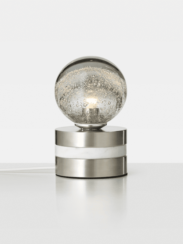 Fizi Short Table Lamp - Satin Nickel, Fizi