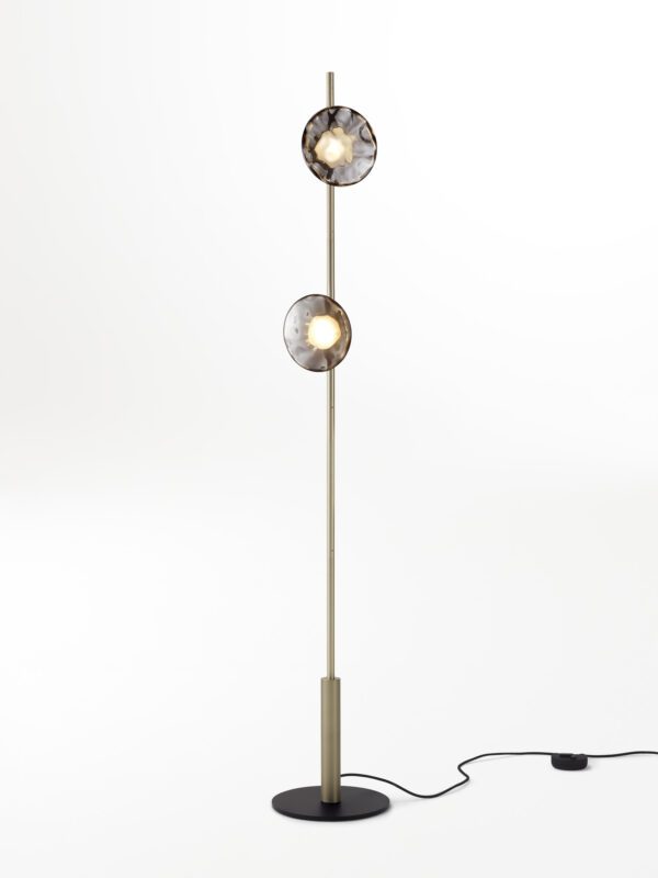 Ceto Floor Lamp | 2 Shades - Champagne Anodised, Black