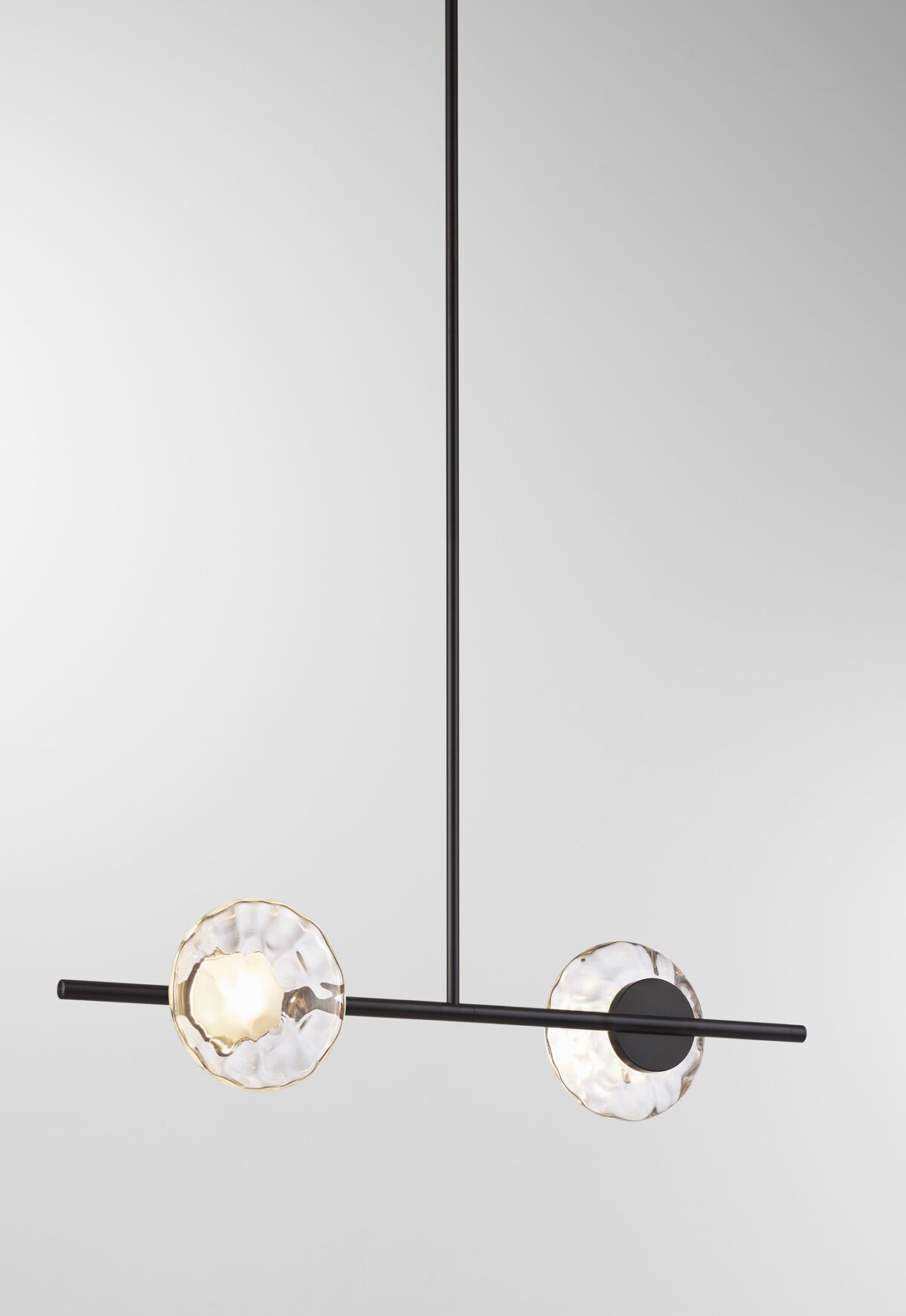 Ceto Single Horizontal Chandelier | 2 Shades