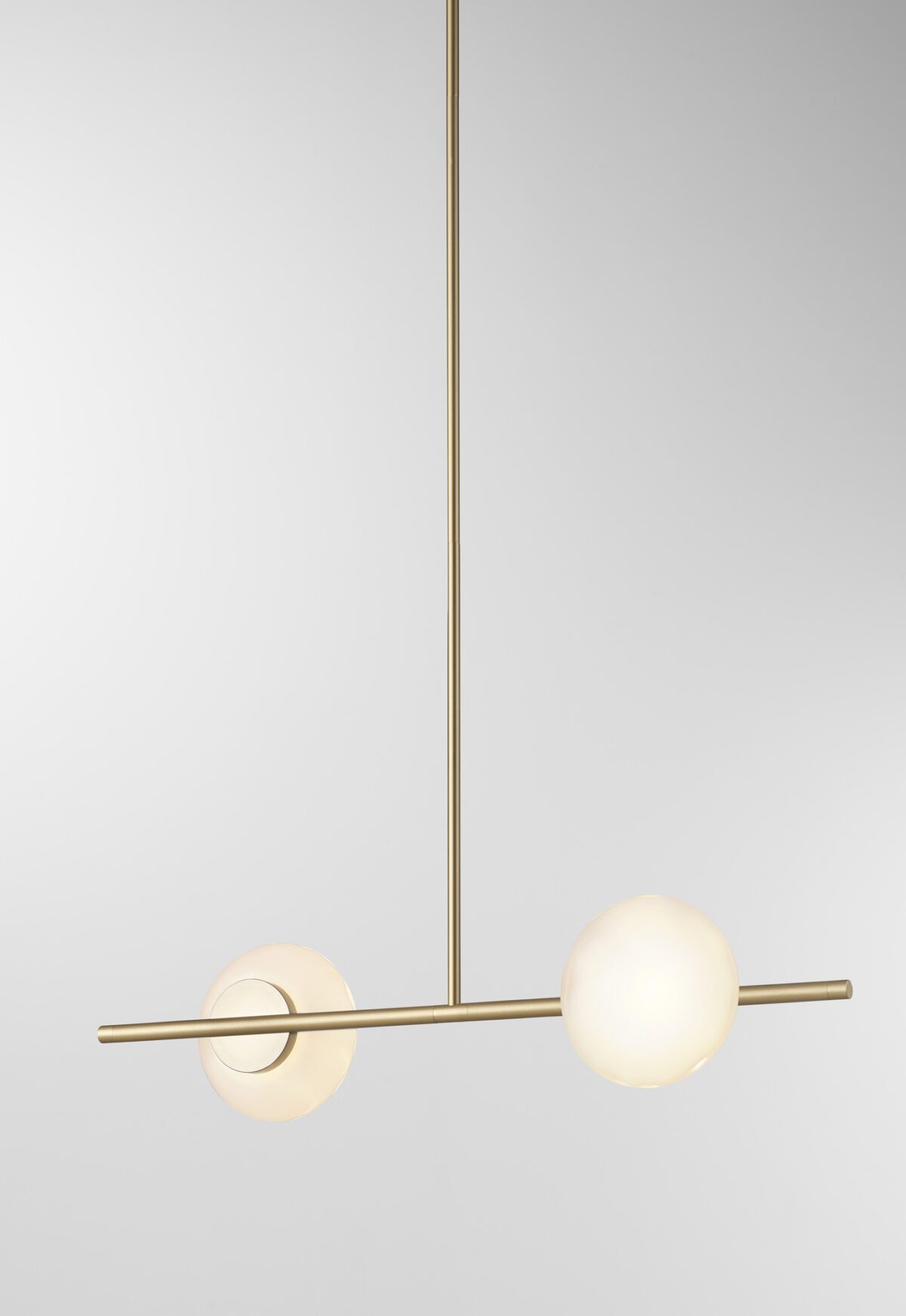 Ceto Single Horizontal Chandelier | 2 Shades