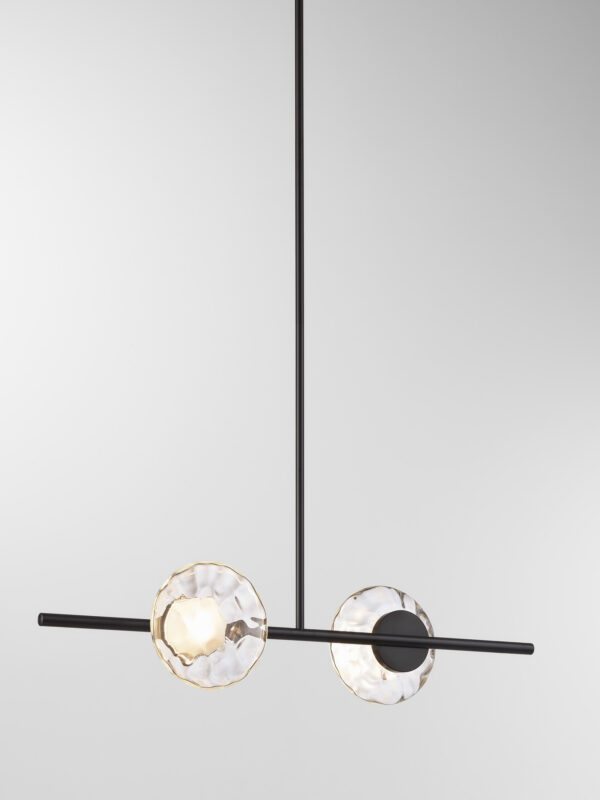 Ceto Single Horizontal Chandelier | 2 Shades