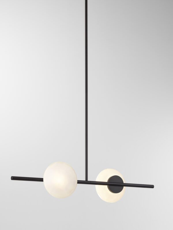 Ceto Single Horizontal Chandelier | 2 Shades