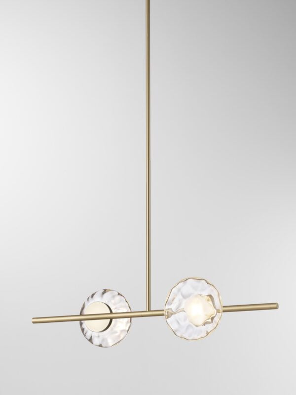Ceto Single Horizontal Chandelier | 2 Shades