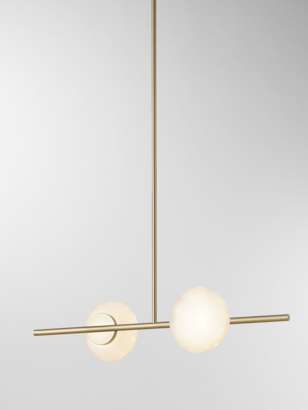 Ceto Single Horizontal Chandelier | 2 Shades