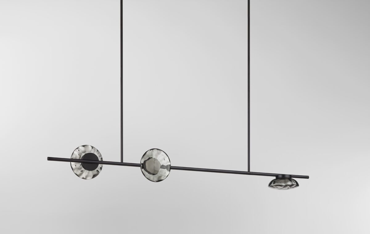 Ceto Double Horizontal Chandelier | 3 Shades