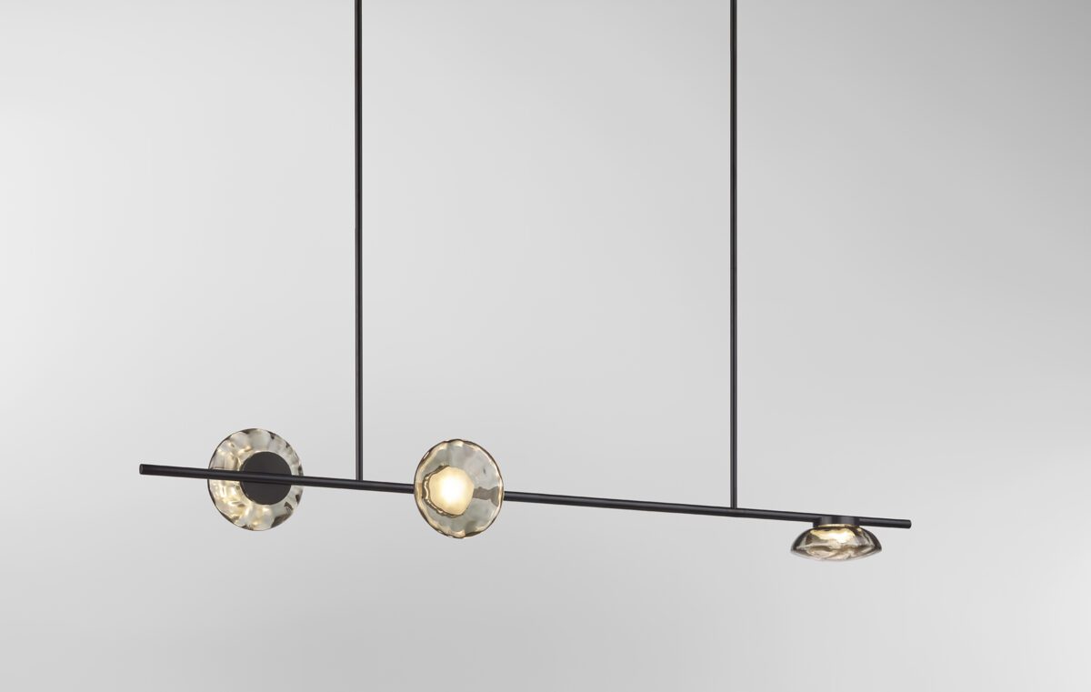 Ceto Double Horizontal Chandelier | 3 Shades