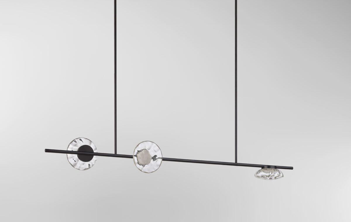 Ceto Double Horizontal Chandelier | 3 Shades