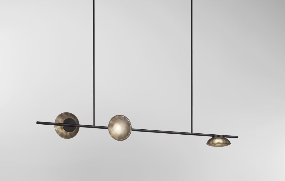 Ceto Double Horizontal Chandelier | 3 Shades