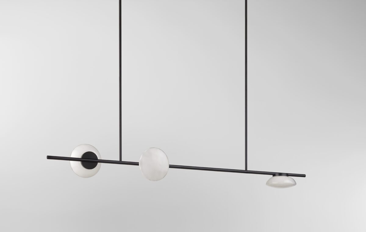 Ceto Double Horizontal Chandelier | 3 Shades