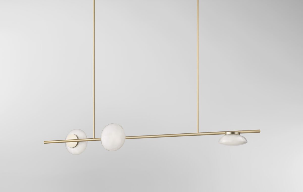 Ceto Double Horizontal Chandelier | 3 Shades