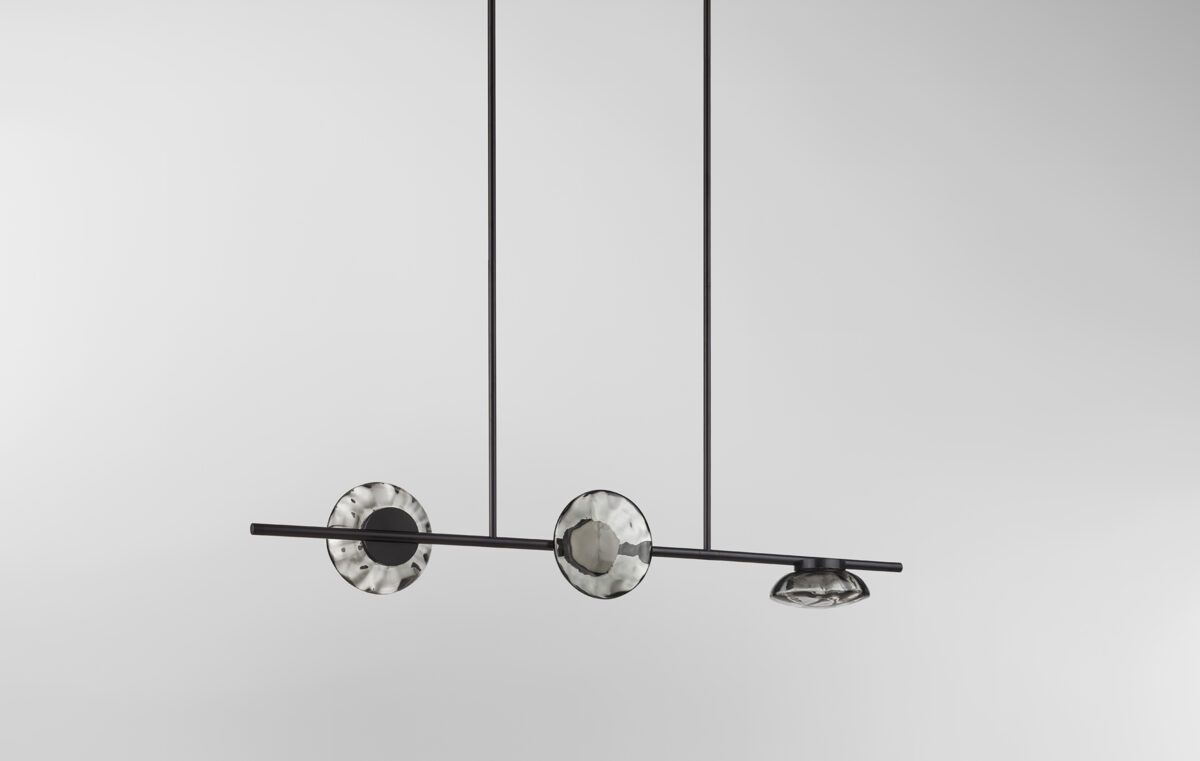 Ceto Double Horizontal Chandelier | 3 Shades