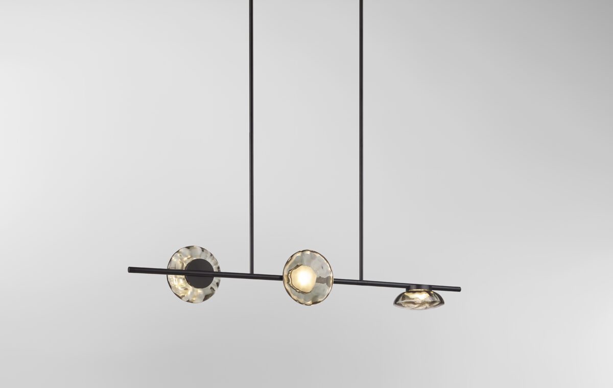 Ceto Double Horizontal Chandelier | 3 Shades