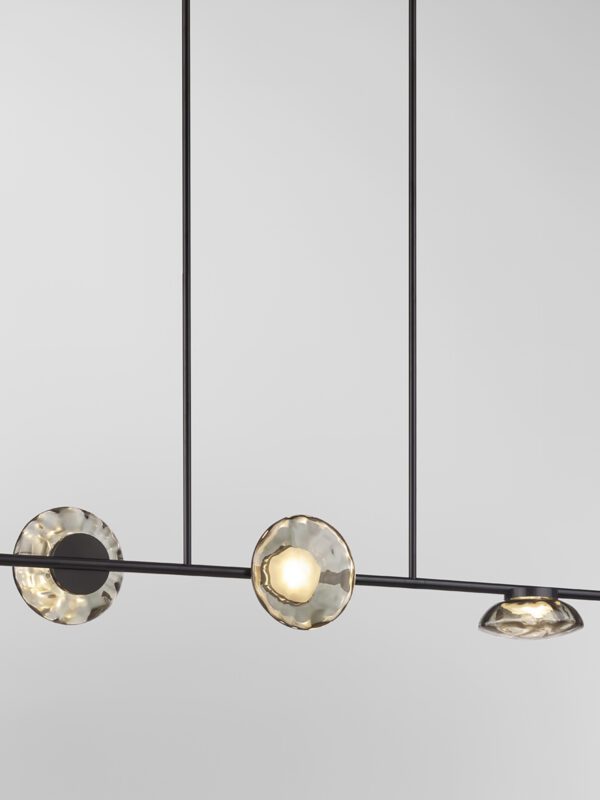 Ceto Double Horizontal Chandelier | 3 Shades