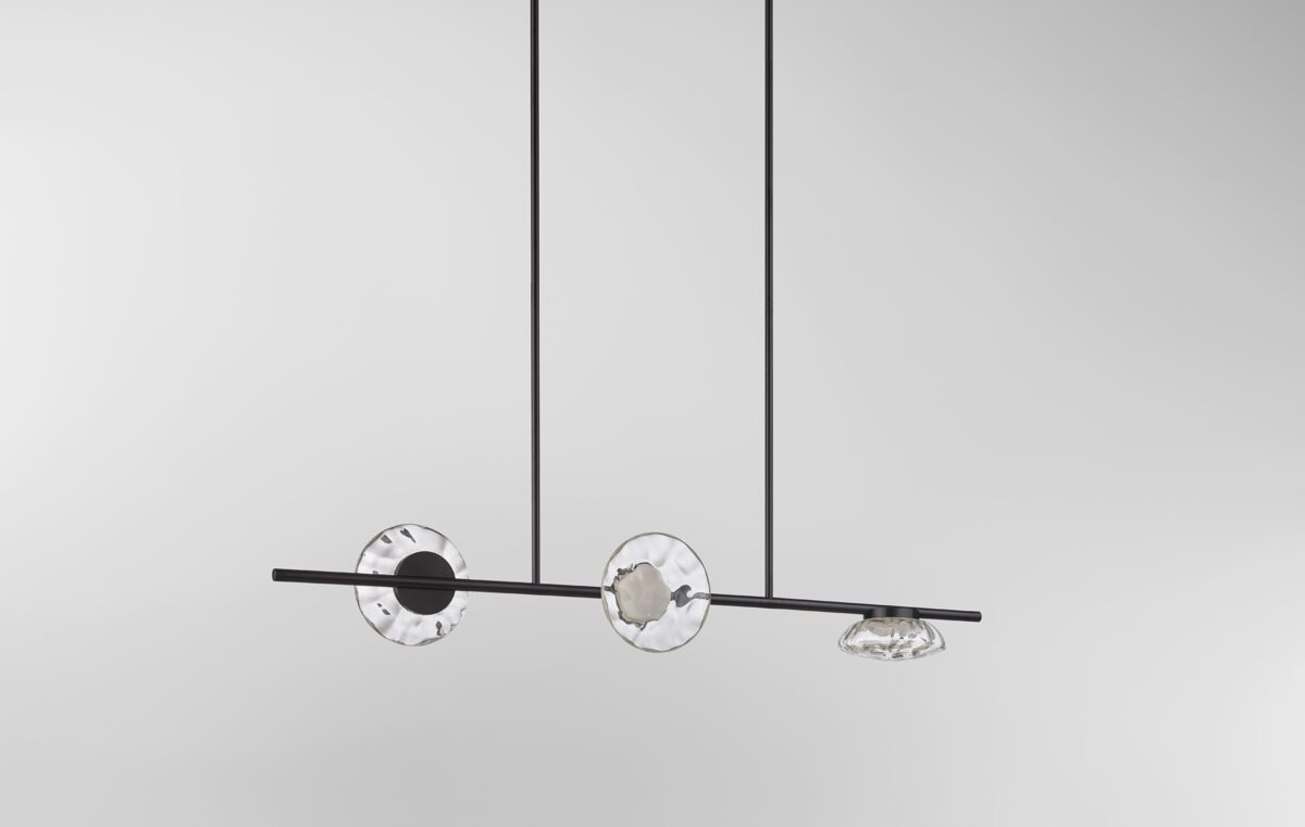 Ceto Double Horizontal Chandelier | 3 Shades