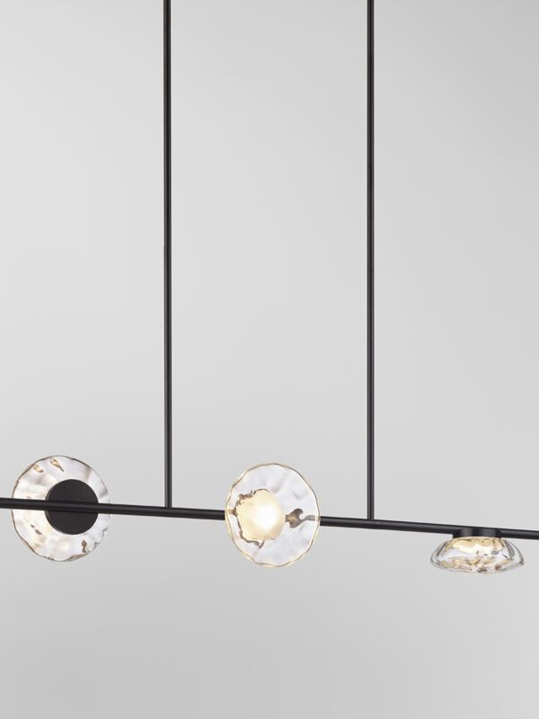 Ceto Double Horizontal Chandelier | 3 Shades