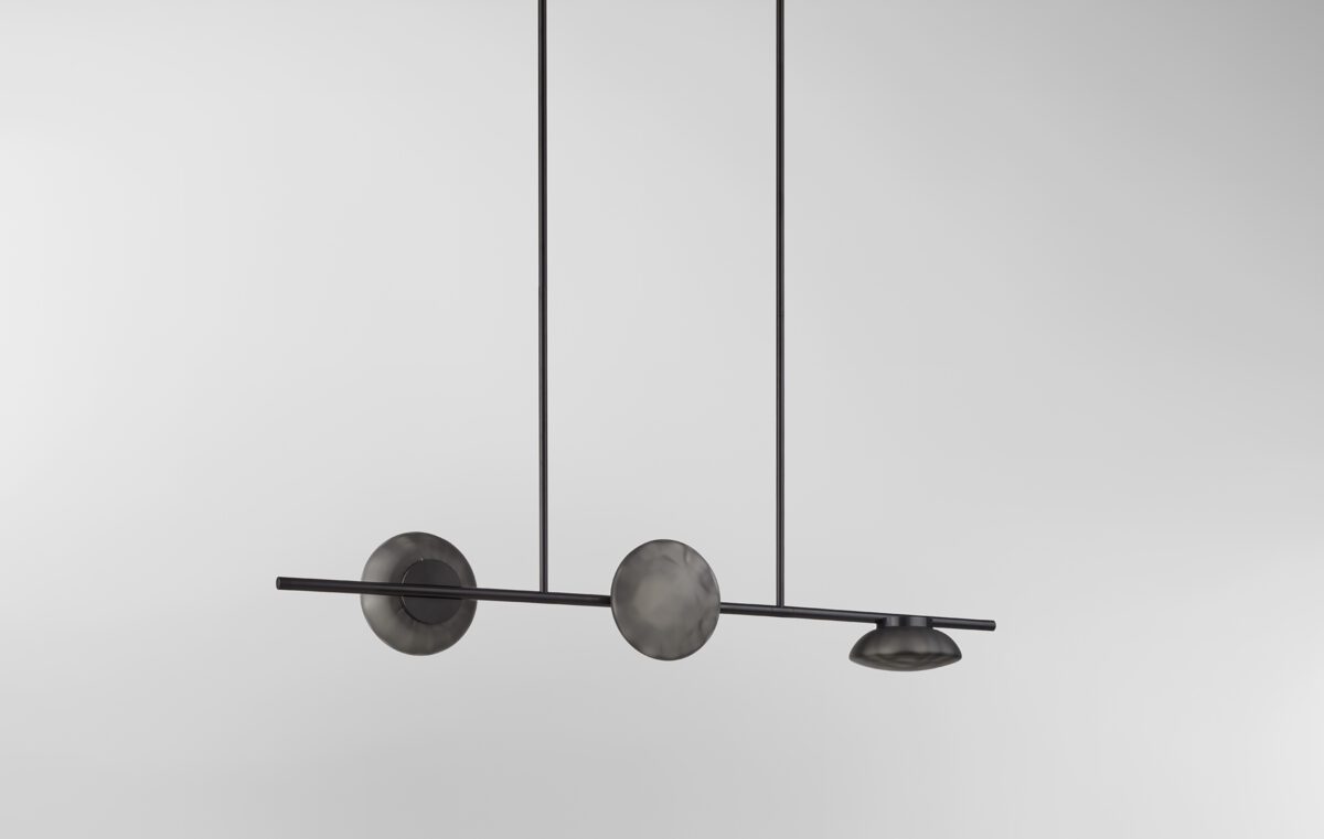 Ceto Double Horizontal Chandelier | 3 Shades