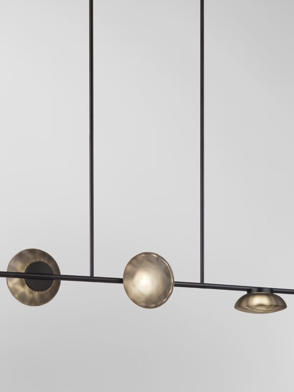 Ceto Double Horizontal Chandelier | 3 Shades