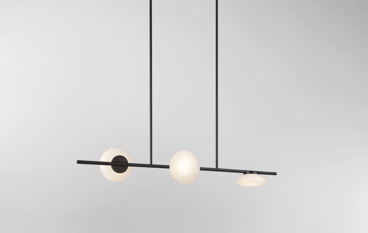 Ceto Double Horizontal Chandelier | 3 Shades