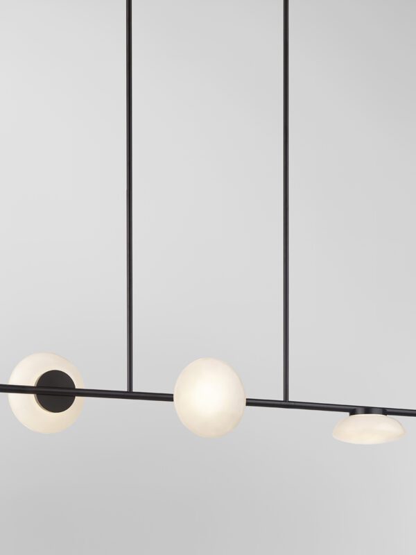 Ceto Double Horizontal Chandelier | 3 Shades
