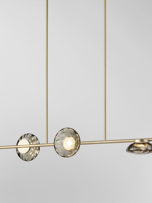 Ceto Double Horizontal Chandelier | 3 Shades