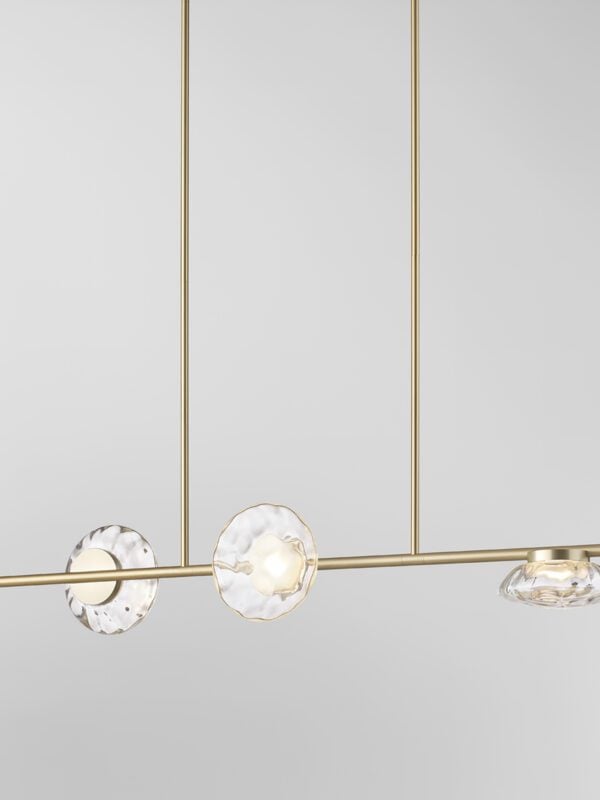 Ceto Double Horizontal Chandelier | 3 Shades