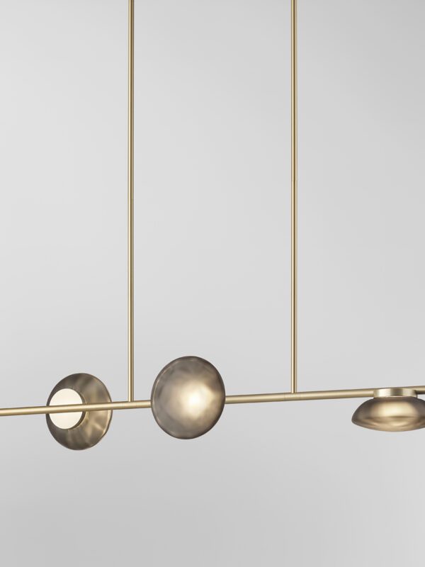 Ceto Double Horizontal Chandelier | 3 Shades