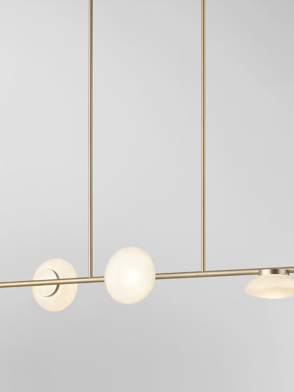 Ceto Double Horizontal Chandelier | 3 Shades