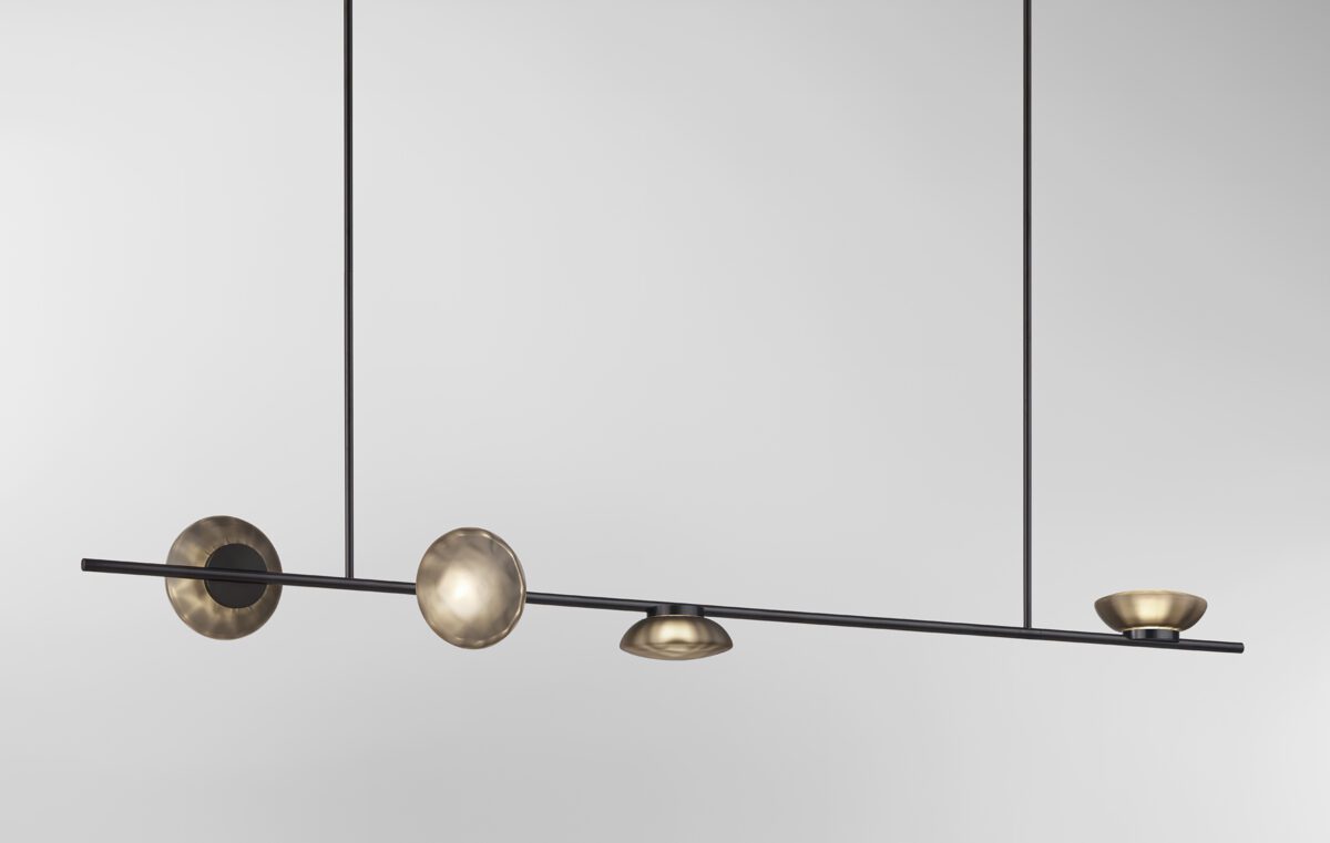 Ceto Double Horizontal Chandelier | 4 Shades