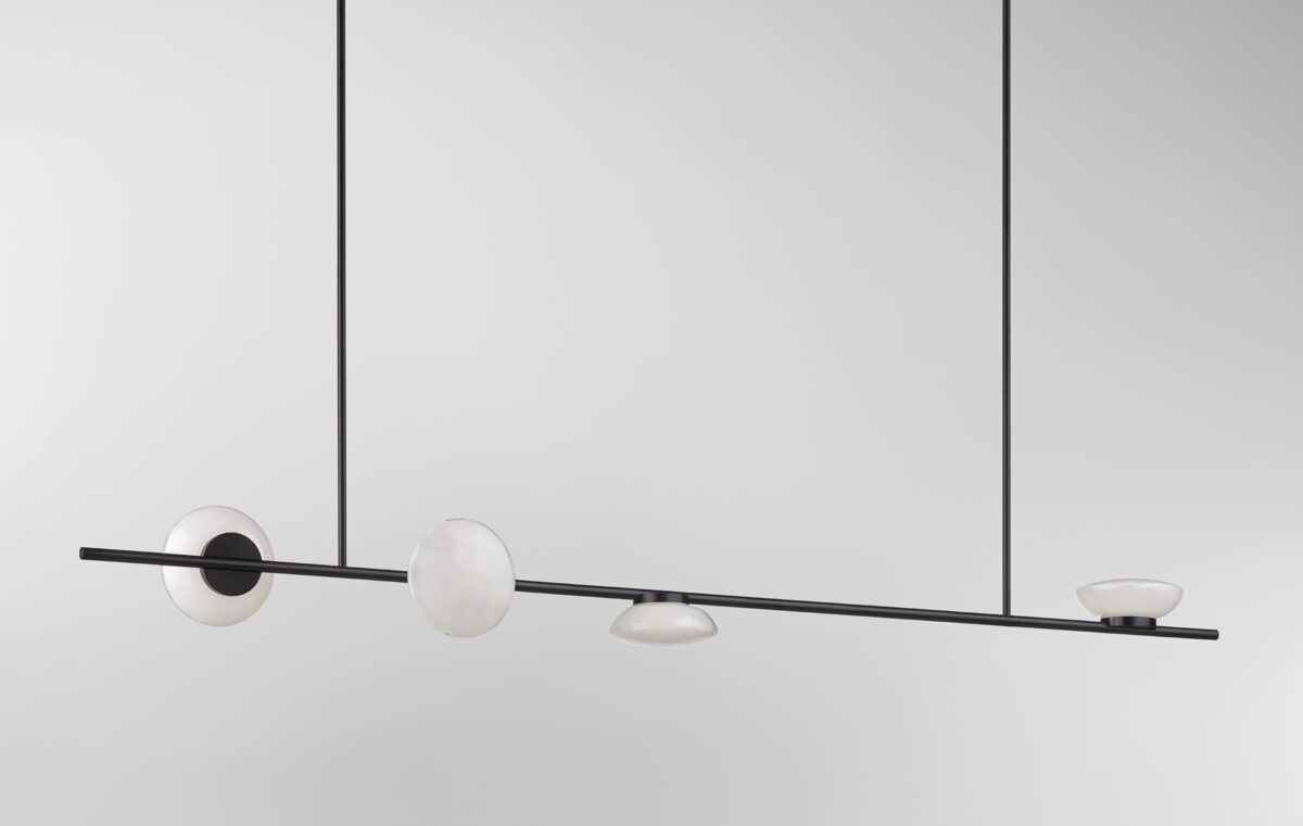 Ceto Double Horizontal Chandelier | 4 Shades