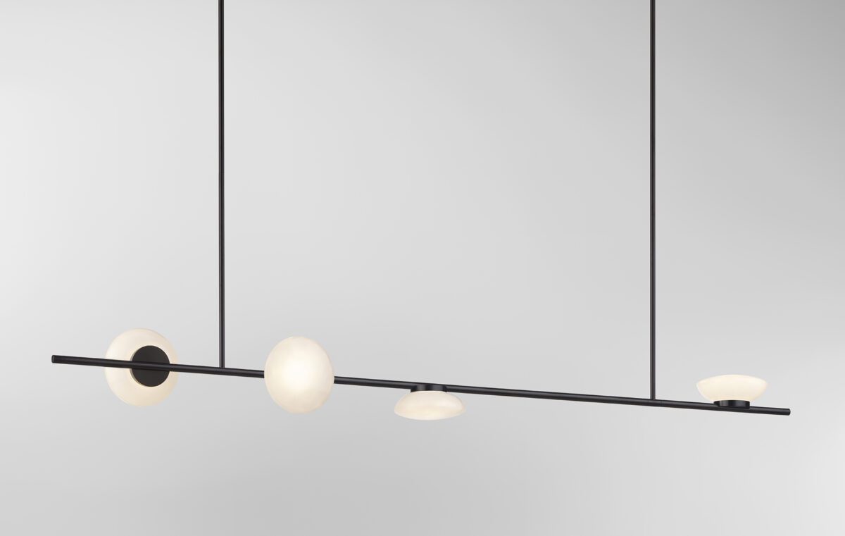 Ceto Double Horizontal Chandelier | 4 Shades