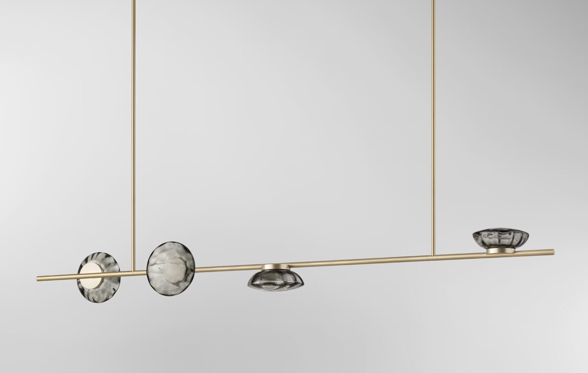 Ceto Double Horizontal Chandelier | 4 Shades
