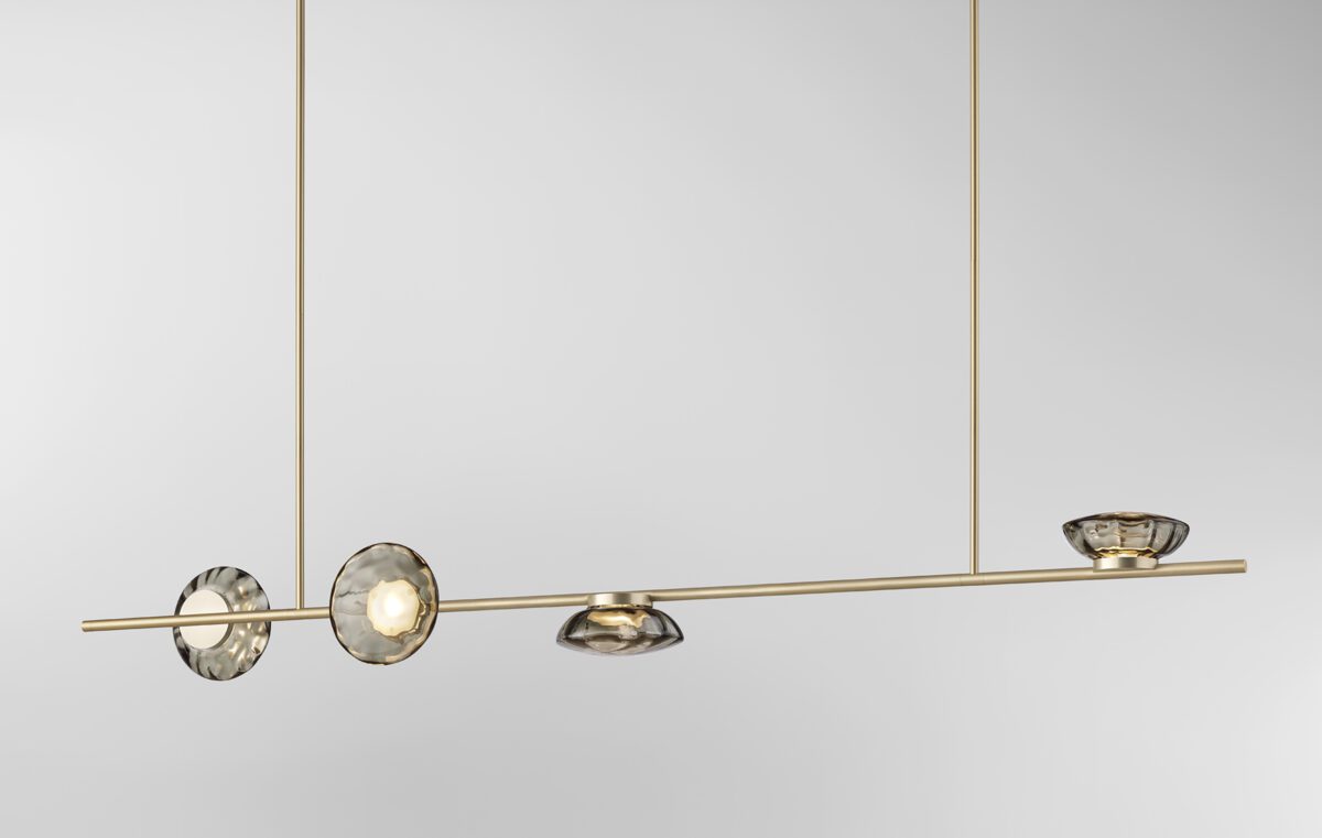Ceto Double Horizontal Chandelier | 4 Shades