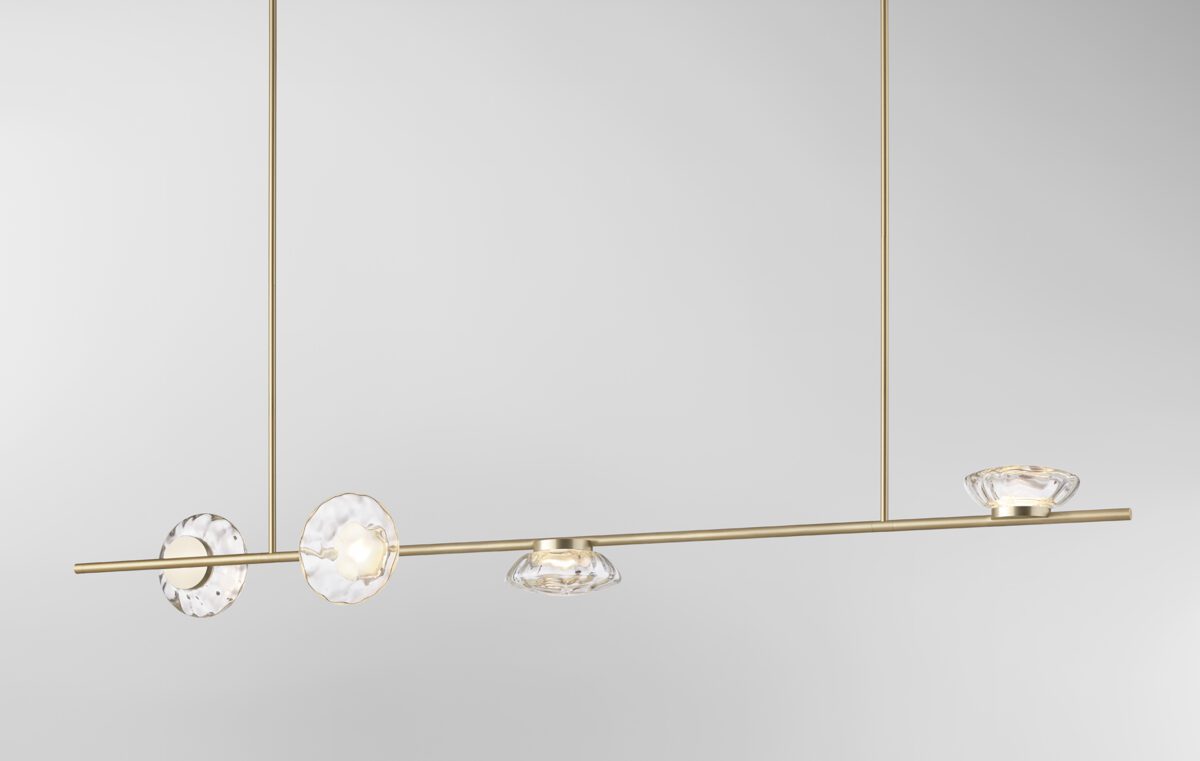 Ceto Double Horizontal Chandelier | 4 Shades