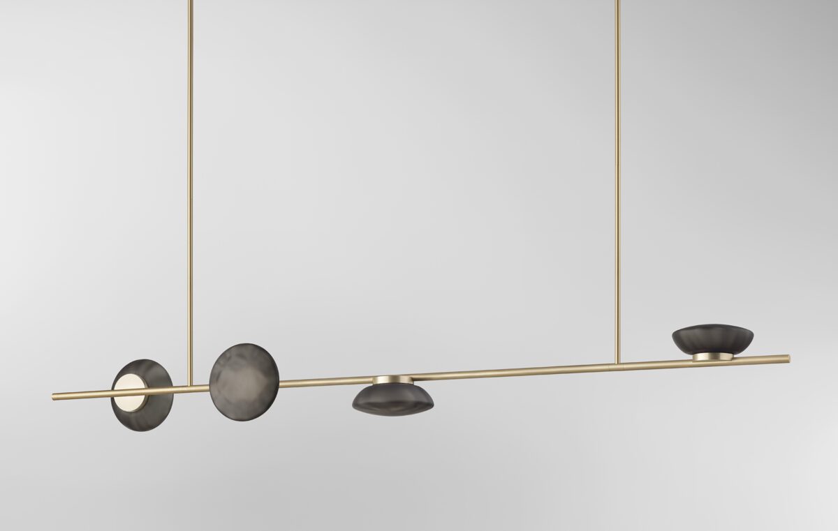 Ceto Double Horizontal Chandelier | 4 Shades