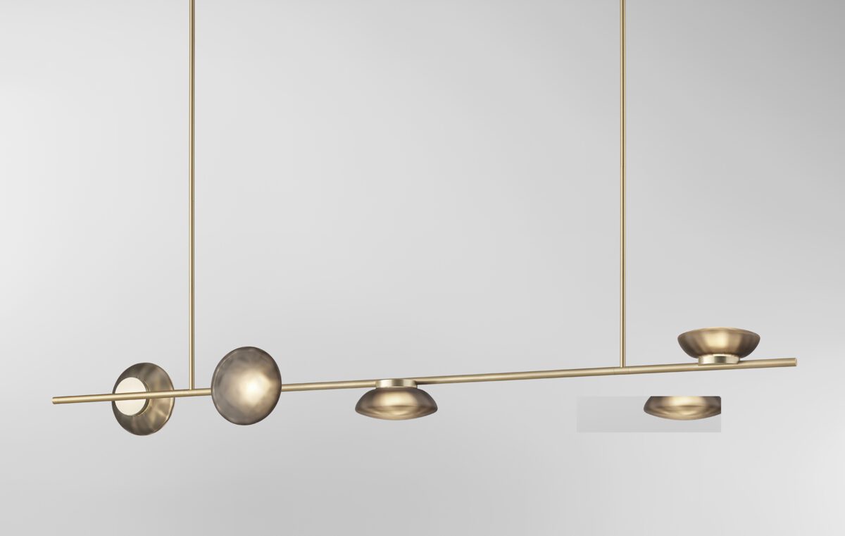 Ceto Double Horizontal Chandelier | 4 Shades