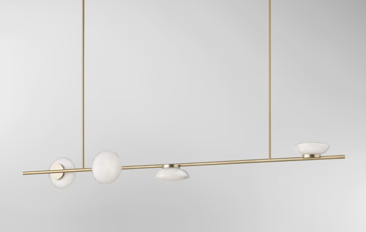 Ceto Double Horizontal Chandelier | 4 Shades