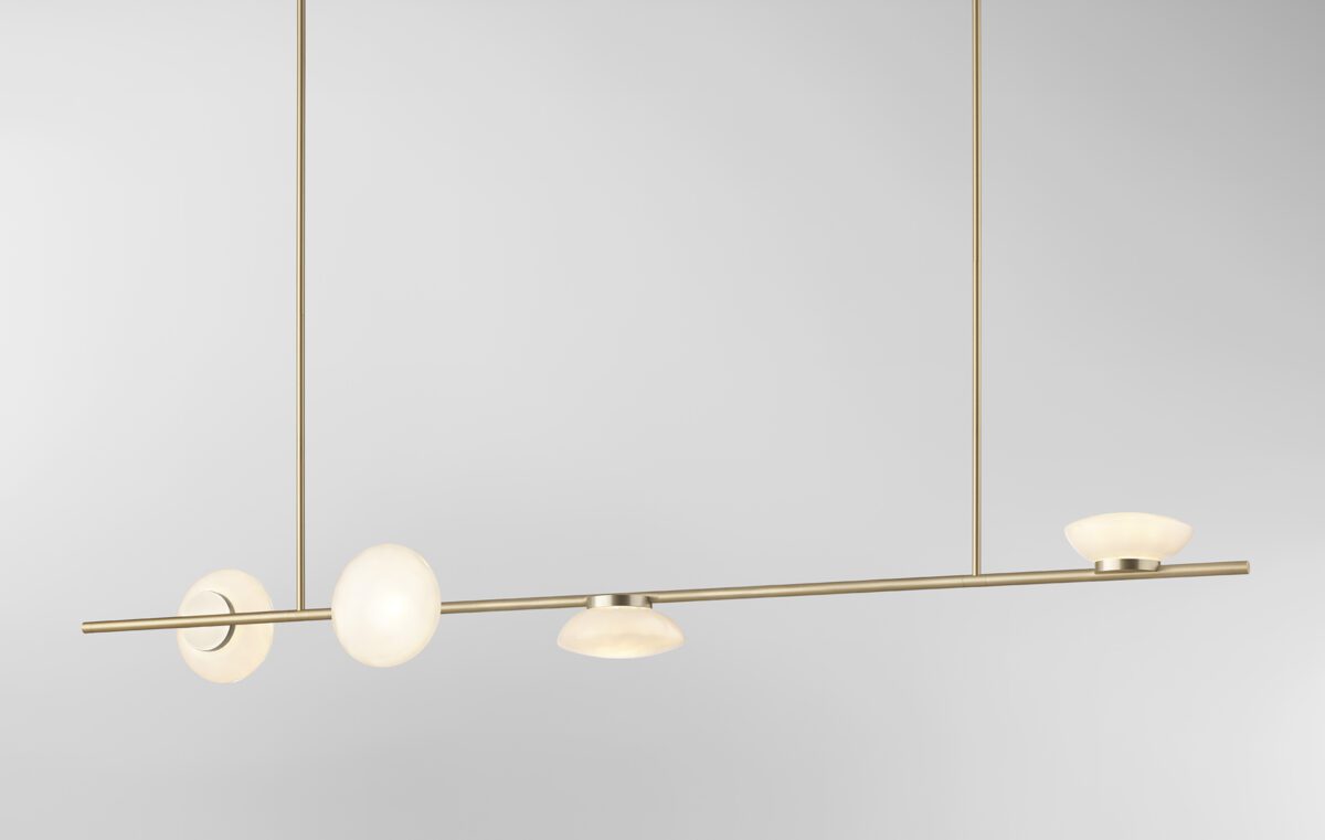 Ceto Double Horizontal Chandelier | 4 Shades
