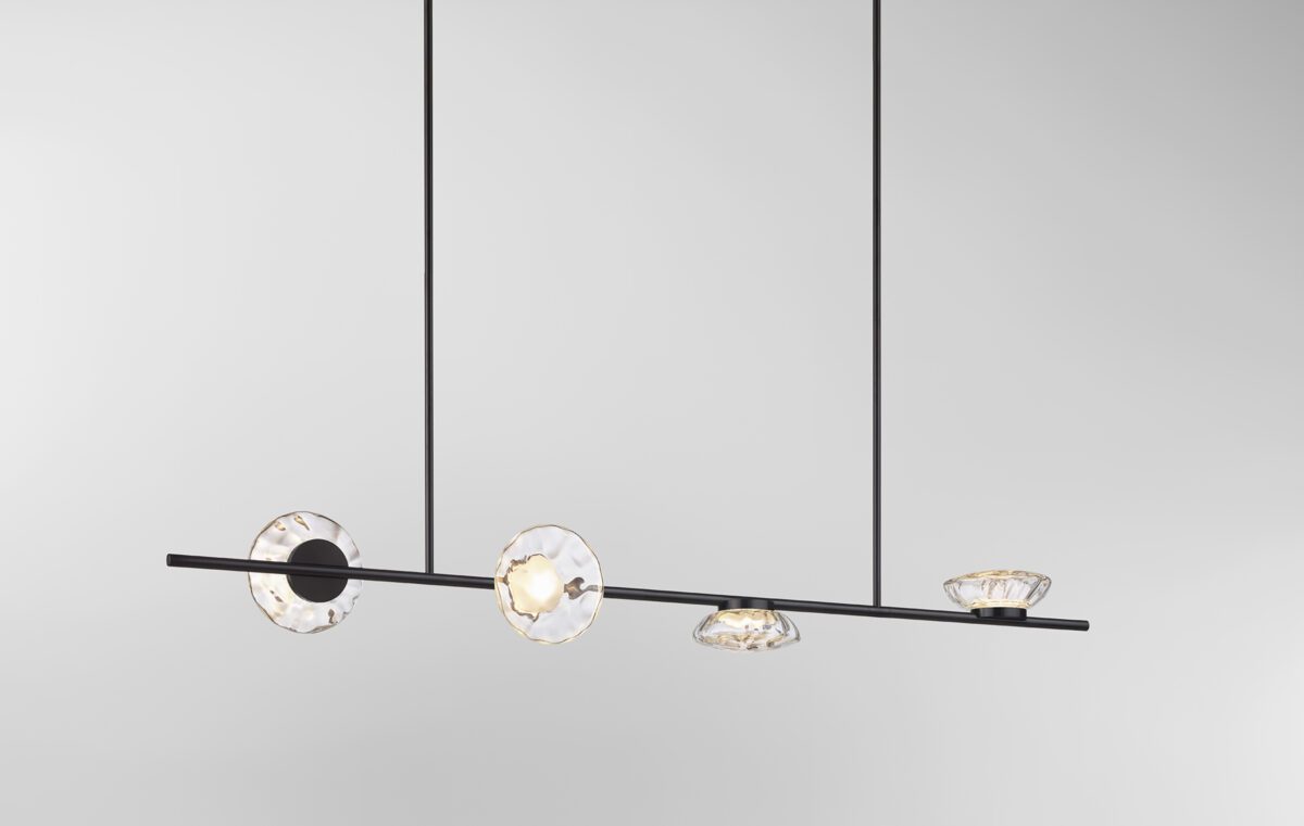 Ceto Double Horizontal Chandelier | 4 Shades