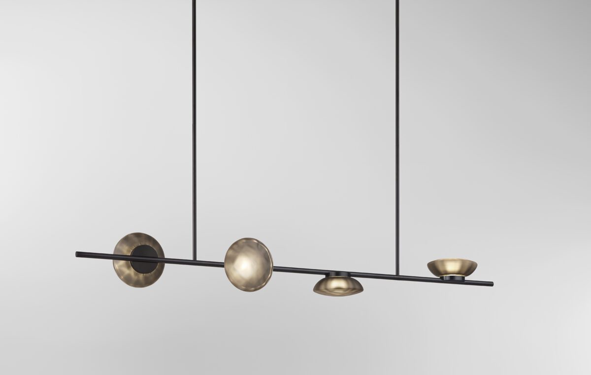 Ceto Double Horizontal Chandelier | 4 Shades