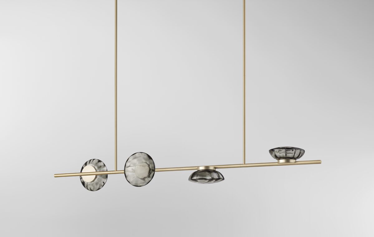 Ceto Double Horizontal Chandelier | 4 Shades