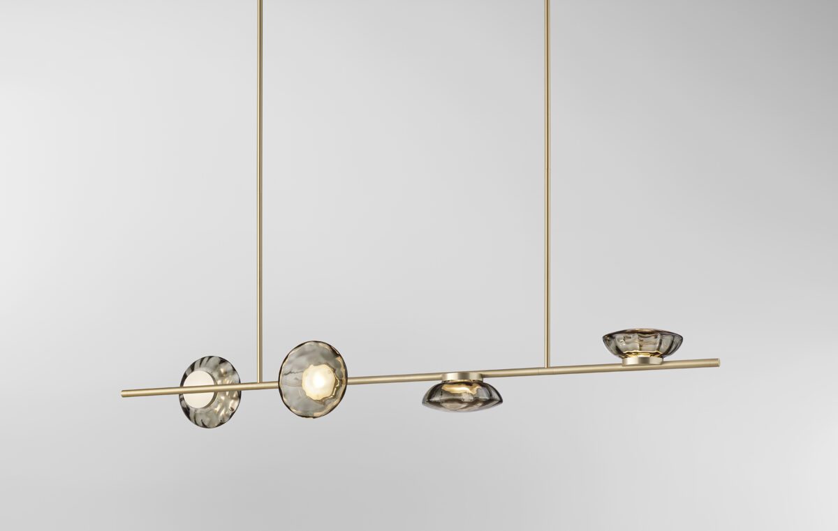 Ceto Double Horizontal Chandelier | 4 Shades