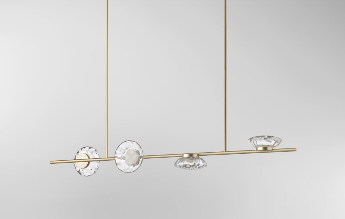 Ceto Double Horizontal Chandelier | 4 Shades