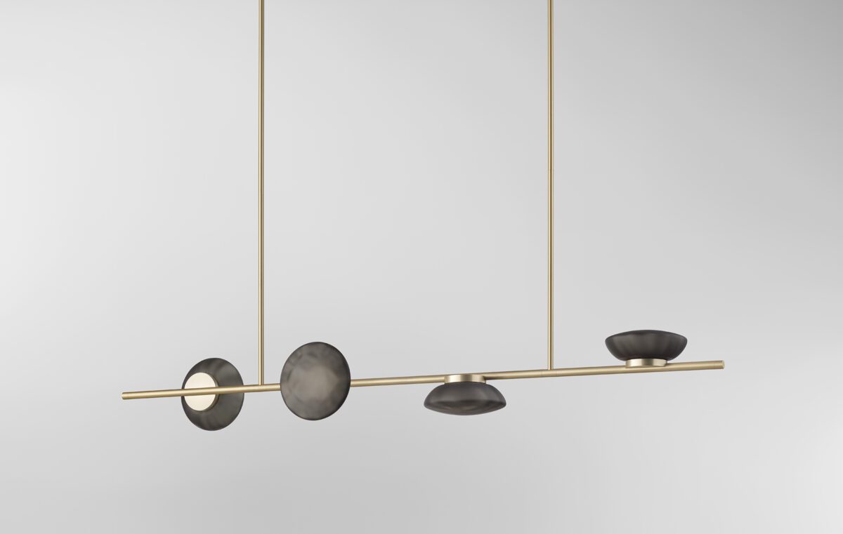 Ceto Double Horizontal Chandelier | 4 Shades