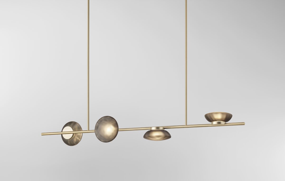 Ceto Double Horizontal Chandelier | 4 Shades