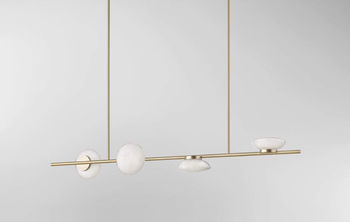 Ceto Double Horizontal Chandelier | 4 Shades