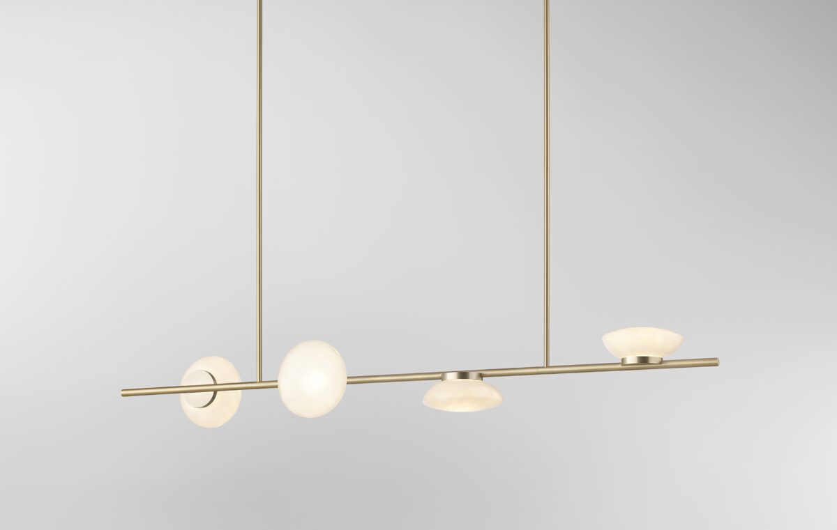 Ceto Double Horizontal Chandelier | 4 Shades