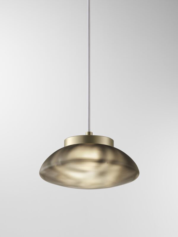 Ceto Pendant - Champagne Anodised, Frosted Black